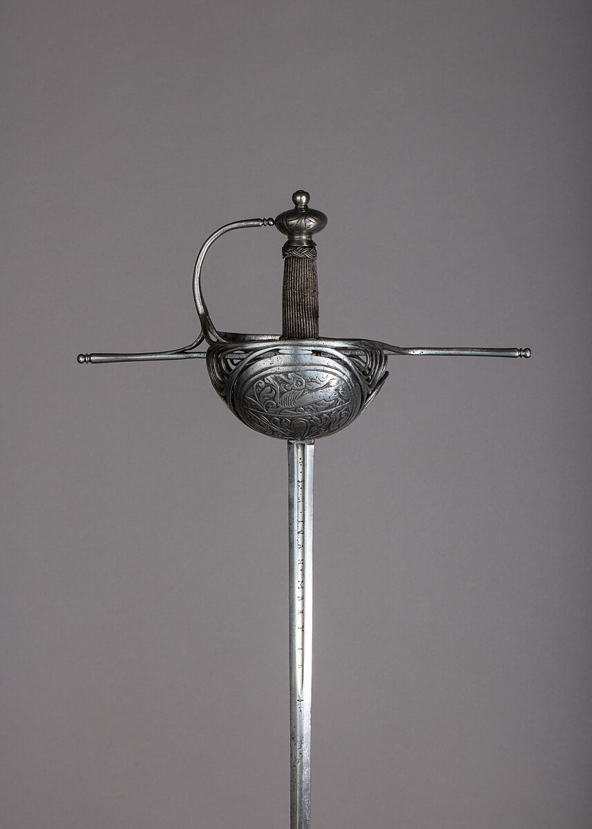 Cup-Hilted Rapier, Steel, Spanish 