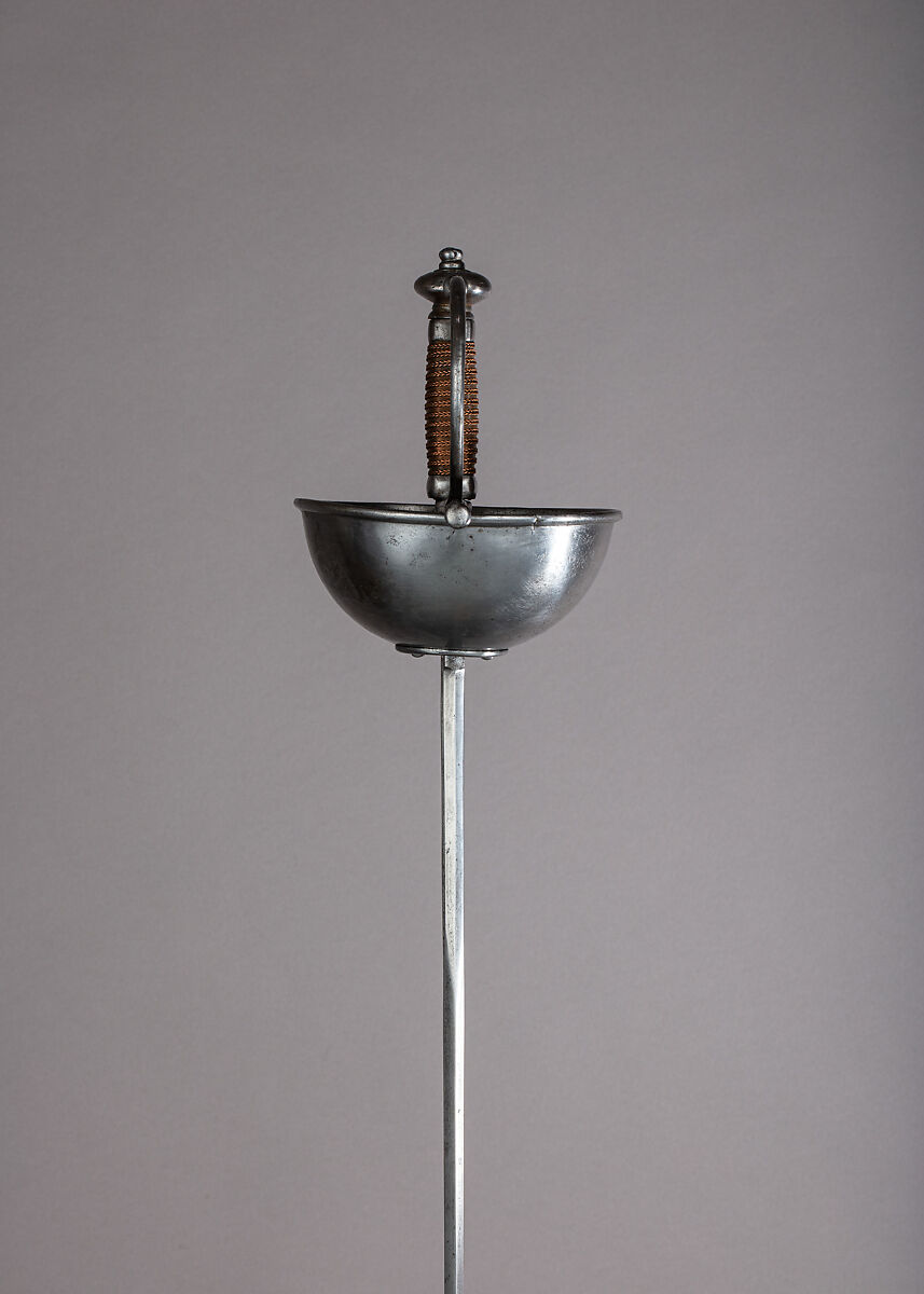 Cup-Hilted Rapier, Steel, copper wire, velvet, Spanish, Toledo
