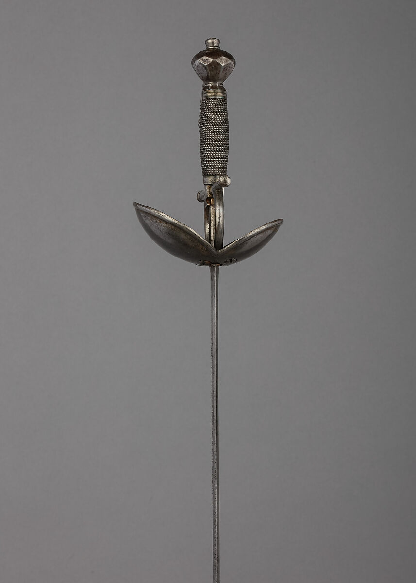 Rapier, Blade inscribed by Arnolt Windhvfel (German, Solingen, active late 17th–early 18th century), Steel, silver, wood, Spanish; blade, German, Solingen