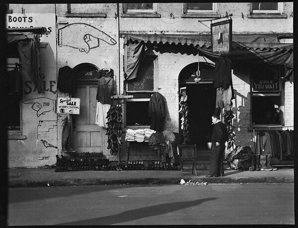[Shoe and Clothing Shopfront Façade, Savannah, Georgia], Walker Evans (American, St. Louis, Missouri 1903–1975 New Haven, Connecticut), Film negative 