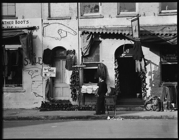 Walker Evans | [Shoe and Clothing Shopfront Façade, Savannah, Georgia ...