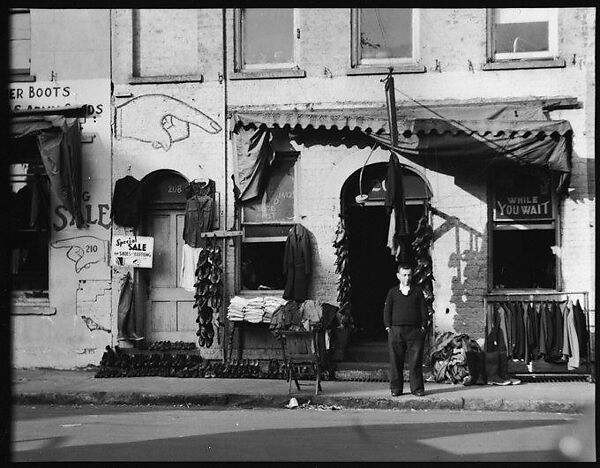 [Shoe and Clothing Shopfront Façade, Savannah, Georgia], Walker Evans (American, St. Louis, Missouri 1903–1975 New Haven, Connecticut), Film negative 