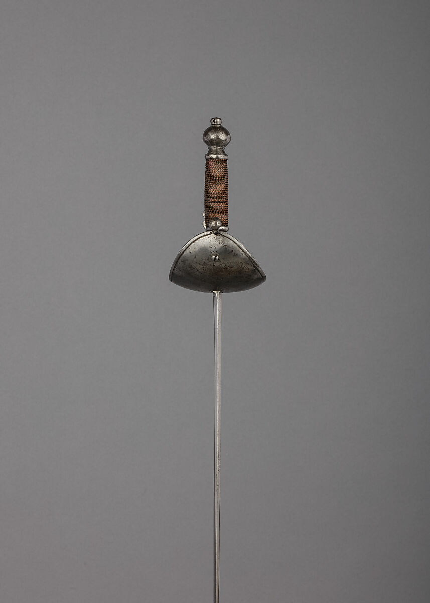 Rapier with Scabbard, Steel, leather, copper wire, Spanish, Toledo