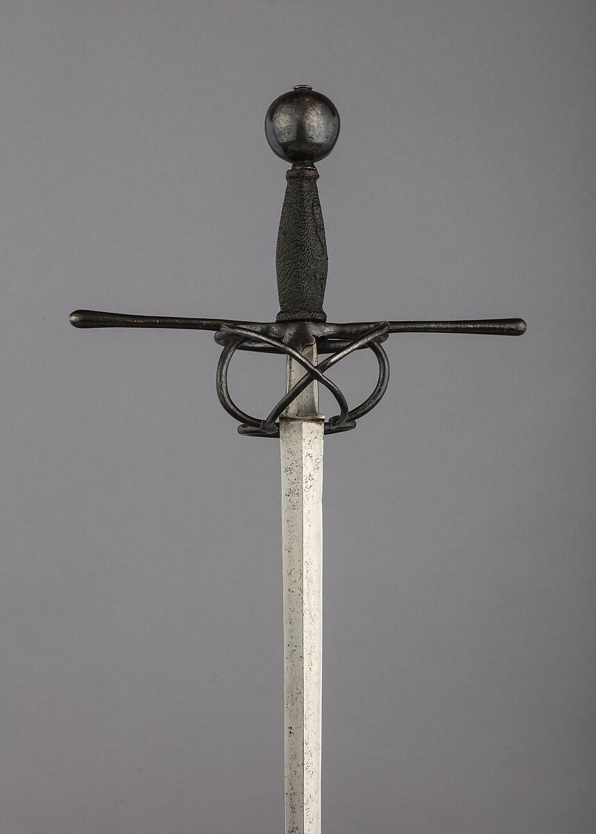 Rapier, Steel, wood, shagreen, probably German 