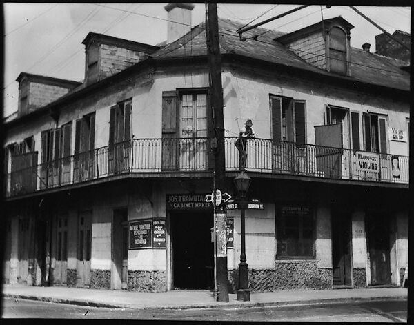 [French Quarter Street Corner, St. Peter Street, New Orleans, Louisiana], Walker Evans (American, St. Louis, Missouri 1903–1975 New Haven, Connecticut), Film negative 