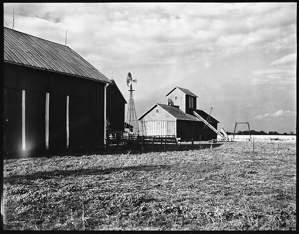 [Farmhouse Buildings and Windmill, Probably Vicinity Danbury, Connecticut], Walker Evans (American, St. Louis, Missouri 1903–1975 New Haven, Connecticut), Film negative 