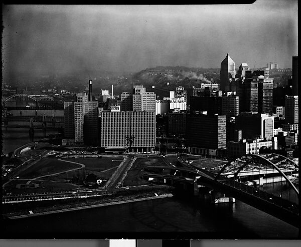 [Skyline, Pittsburgh, Pennsylvania for Vogue Article "Futurity stake: Pittsburgh"], Walker Evans (American, St. Louis, Missouri 1903–1975 New Haven, Connecticut), Film negative 