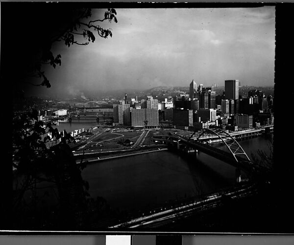 [Skyline, Pittsburgh, Pennsylvania], Walker Evans (American, St. Louis, Missouri 1903–1975 New Haven, Connecticut), Film negative 