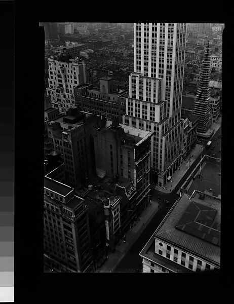 [Cityscape with "Step-Back" Building, From High Elevation, New York City], Walker Evans (American, St. Louis, Missouri 1903–1975 New Haven, Connecticut), Film negative 