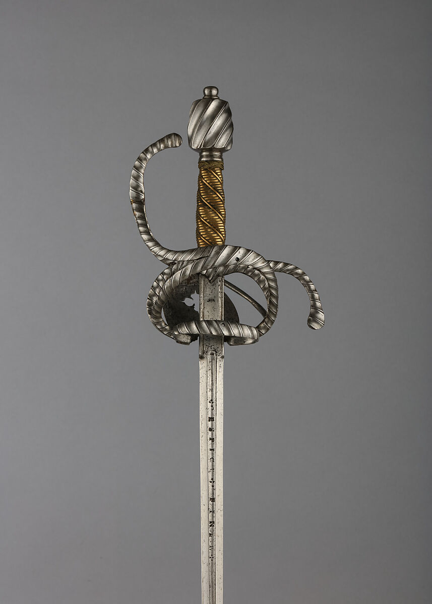 Rapier, Steel, brass, French
