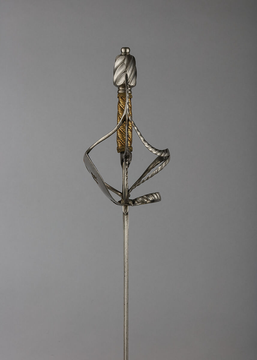Rapier, Steel, brass, French