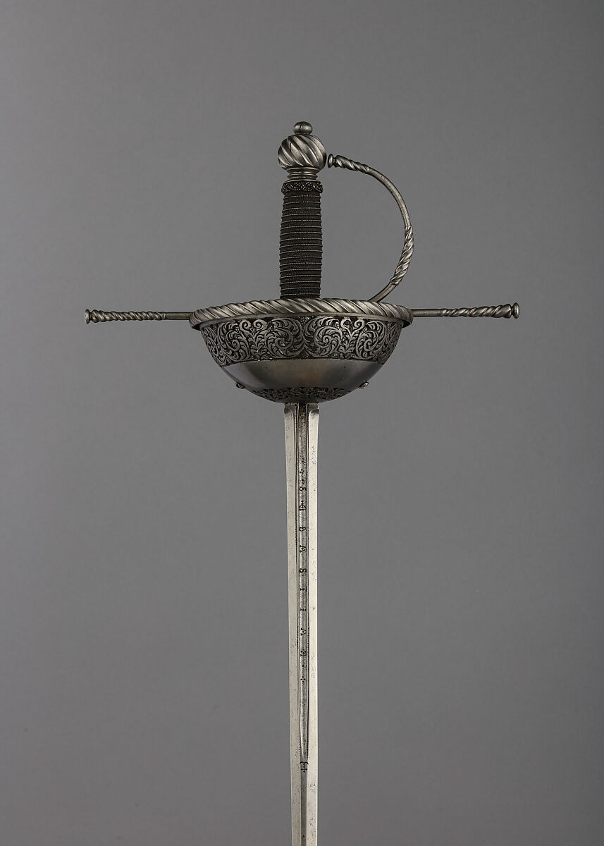 Cup-Hilted Rapier, Steel, Spanish