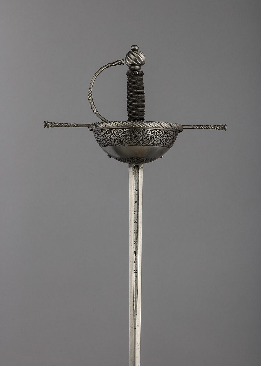 Cup-Hilted Rapier, Steel, Spanish 