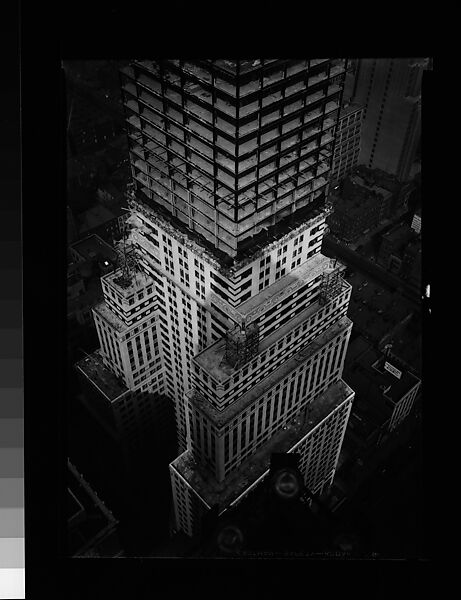 [Chrysler Building Construction, From Roof of Chanin Building (?), New York City], Walker Evans (American, St. Louis, Missouri 1903–1975 New Haven, Connecticut), Film negative 