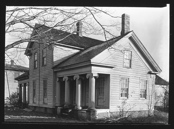 [Greek Revival House with Side Gables and Ionic Capitals], Walker Evans (American, St. Louis, Missouri 1903–1975 New Haven, Connecticut), Film negative 