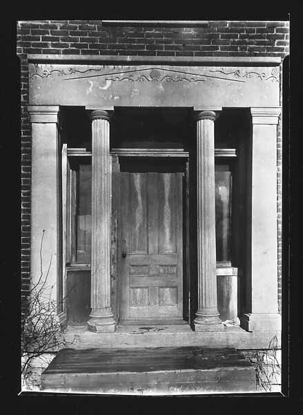 [Greek Revival Doorway with Doric Capitals, Near Ballston Spa, New York], Walker Evans (American, St. Louis, Missouri 1903–1975 New Haven, Connecticut), Film negative 