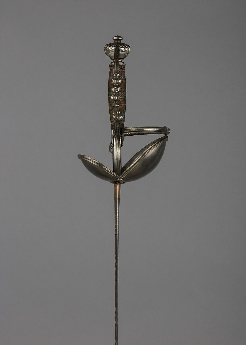 Rapier, Steel, gold, copper wire, Italian