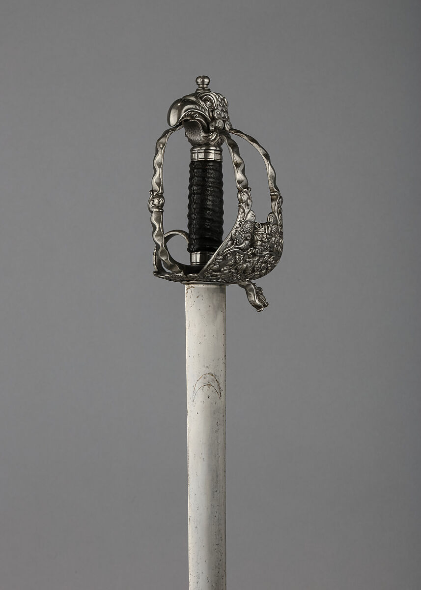 Broadsword, Steel, leather, Italian