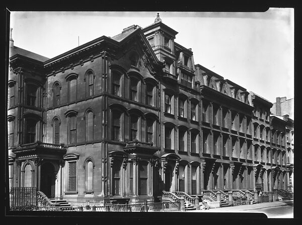 [Brownstone Houses, 222 Columbia Heights, Brooklyn, New York], Walker Evans (American, St. Louis, Missouri 1903–1975 New Haven, Connecticut), Film negative 