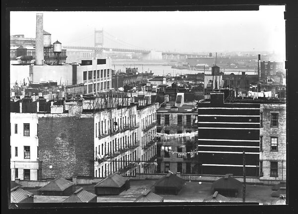 [93rd Street Apartment Buildings with East River in Distance, New York City], Walker Evans (American, St. Louis, Missouri 1903–1975 New Haven, Connecticut), Film negative