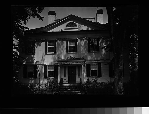 [Greek Revival House with Relief Scrollwork on Entry Porch, Salem, Massachusetts]