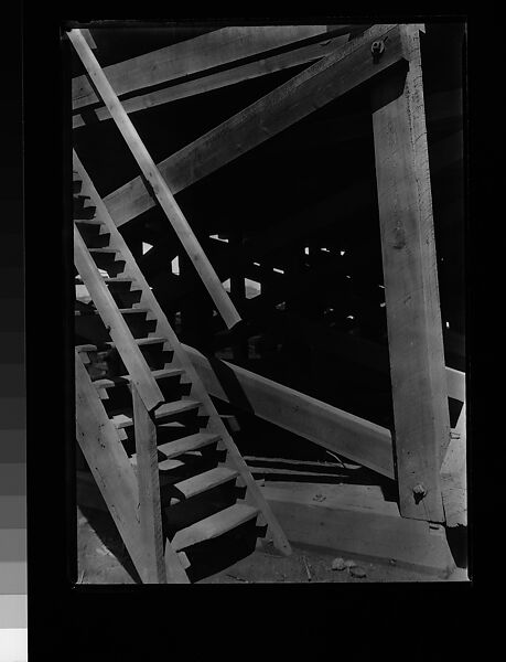 [Wooden Ladder and Beams in Sunlight], Walker Evans (American, St. Louis, Missouri 1903–1975 New Haven, Connecticut), Film negative 