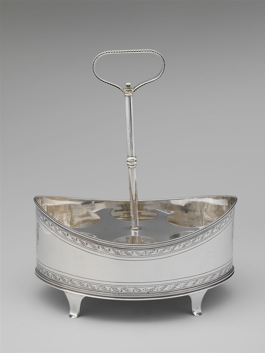 Cruet Stand, Joseph Dubois (1767–1798), Silver, American 