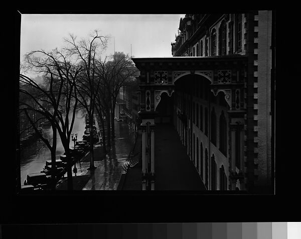 [View of Broadway with Parked Cars and Side View of Grand Union Hotel, Saratoga Springs, New York], Walker Evans (American, St. Louis, Missouri 1903–1975 New Haven, Connecticut), Film negative 