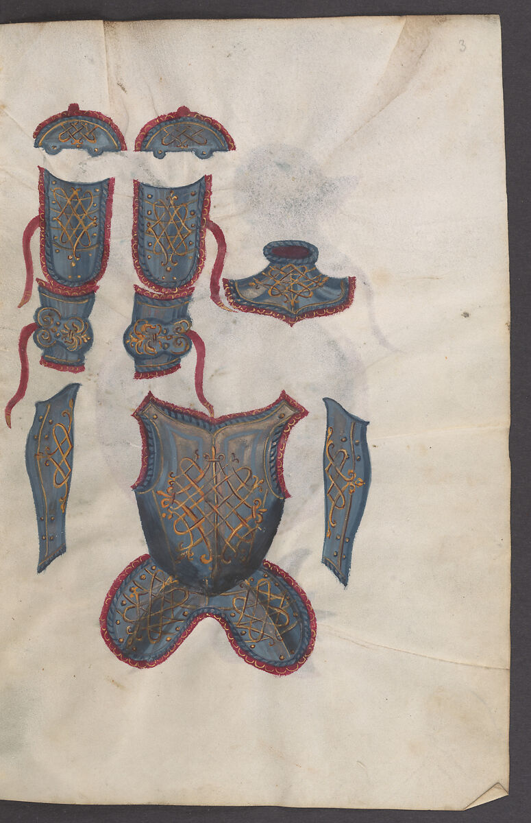 Illustrated Manuscript Inventory of an Armory for Sale by Lottery, Vellum, German
