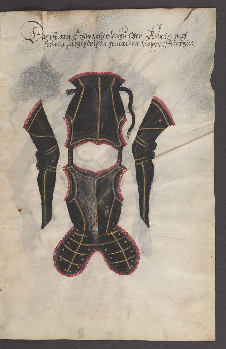 Illustrated Manuscript Inventory of an Armory for Sale by Lottery, Vellum, German