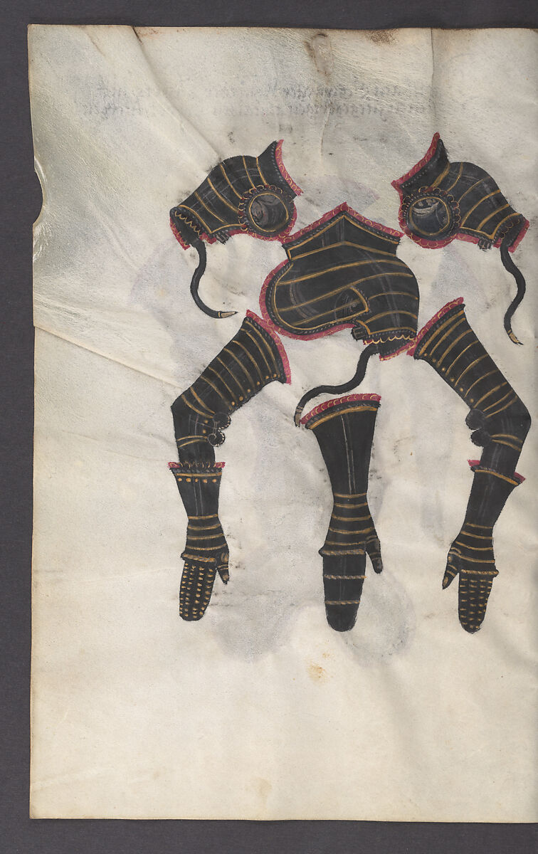 Illustrated Manuscript Inventory of an Armory for Sale by Lottery, Vellum, German