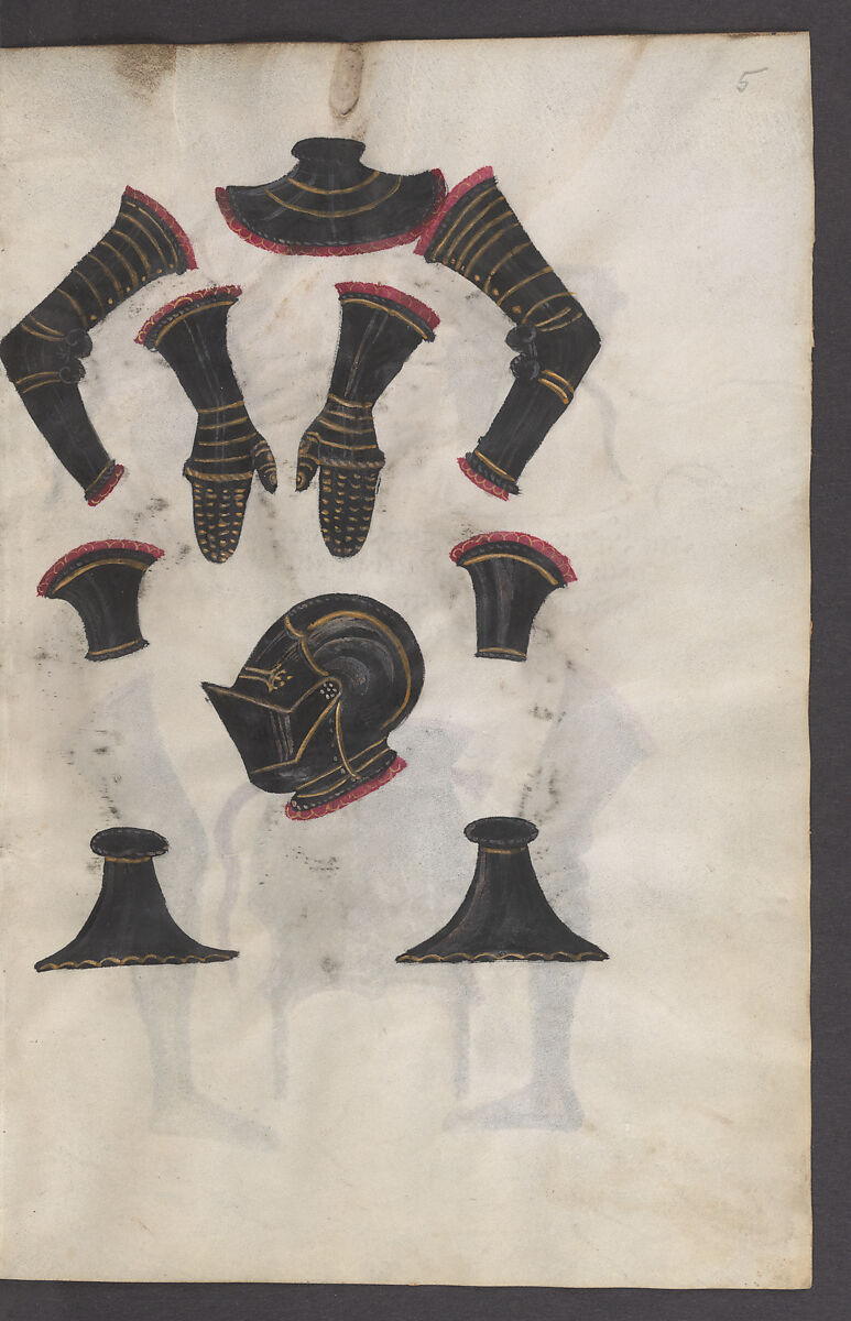 Illustrated Manuscript Inventory of an Armory for Sale by Lottery, Vellum, German