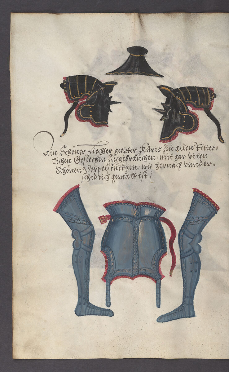 Illustrated Manuscript Inventory of an Armory for Sale by Lottery, Vellum, German