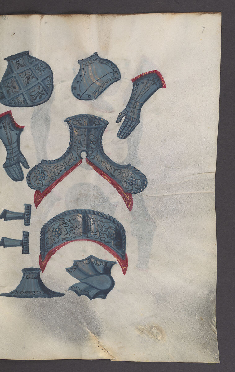 Illustrated Manuscript Inventory of an Armory for Sale by Lottery, Vellum, German