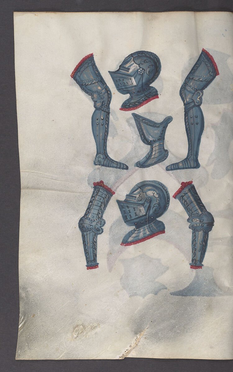 Illustrated Manuscript Inventory of an Armory for Sale by Lottery, Vellum, German