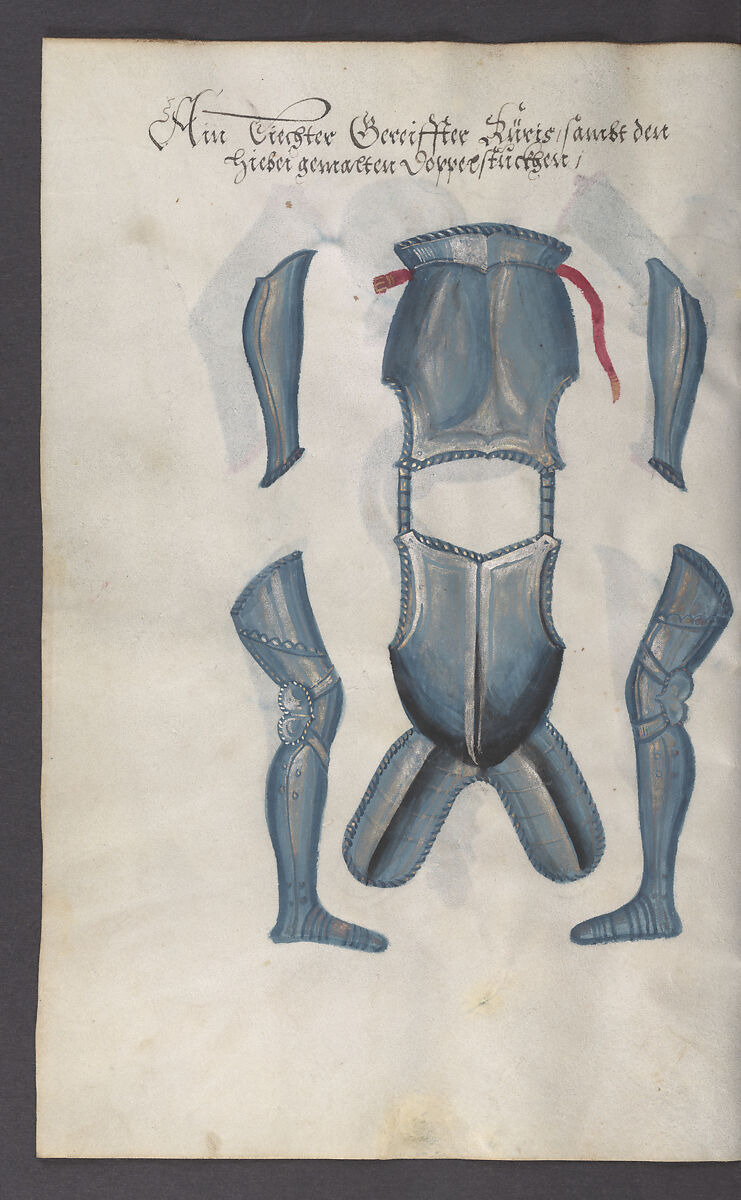 Illustrated Manuscript Inventory of an Armory for Sale by Lottery, Vellum, German