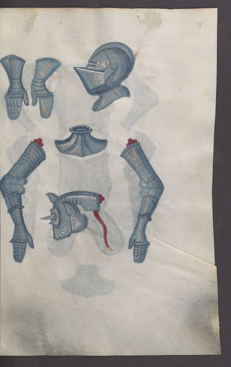 Illustrated Manuscript Inventory of an Armory for Sale by Lottery, Vellum, German