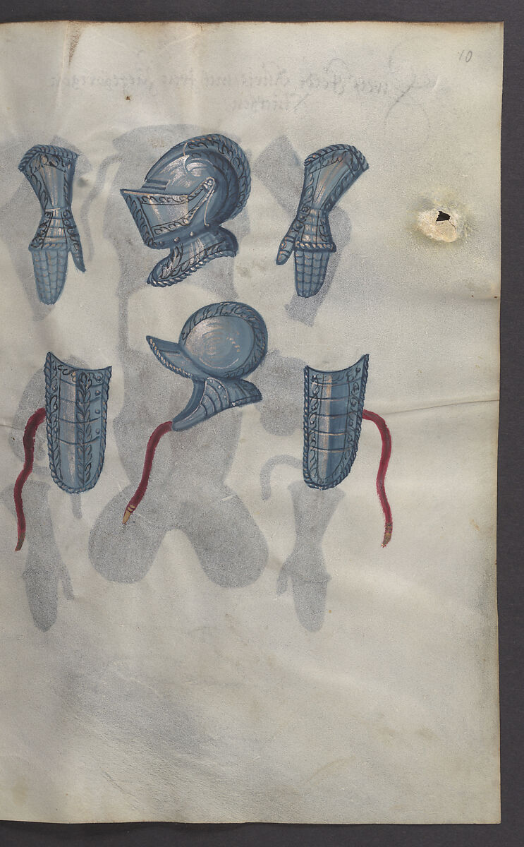 Illustrated Manuscript Inventory of an Armory for Sale by Lottery, Vellum, German