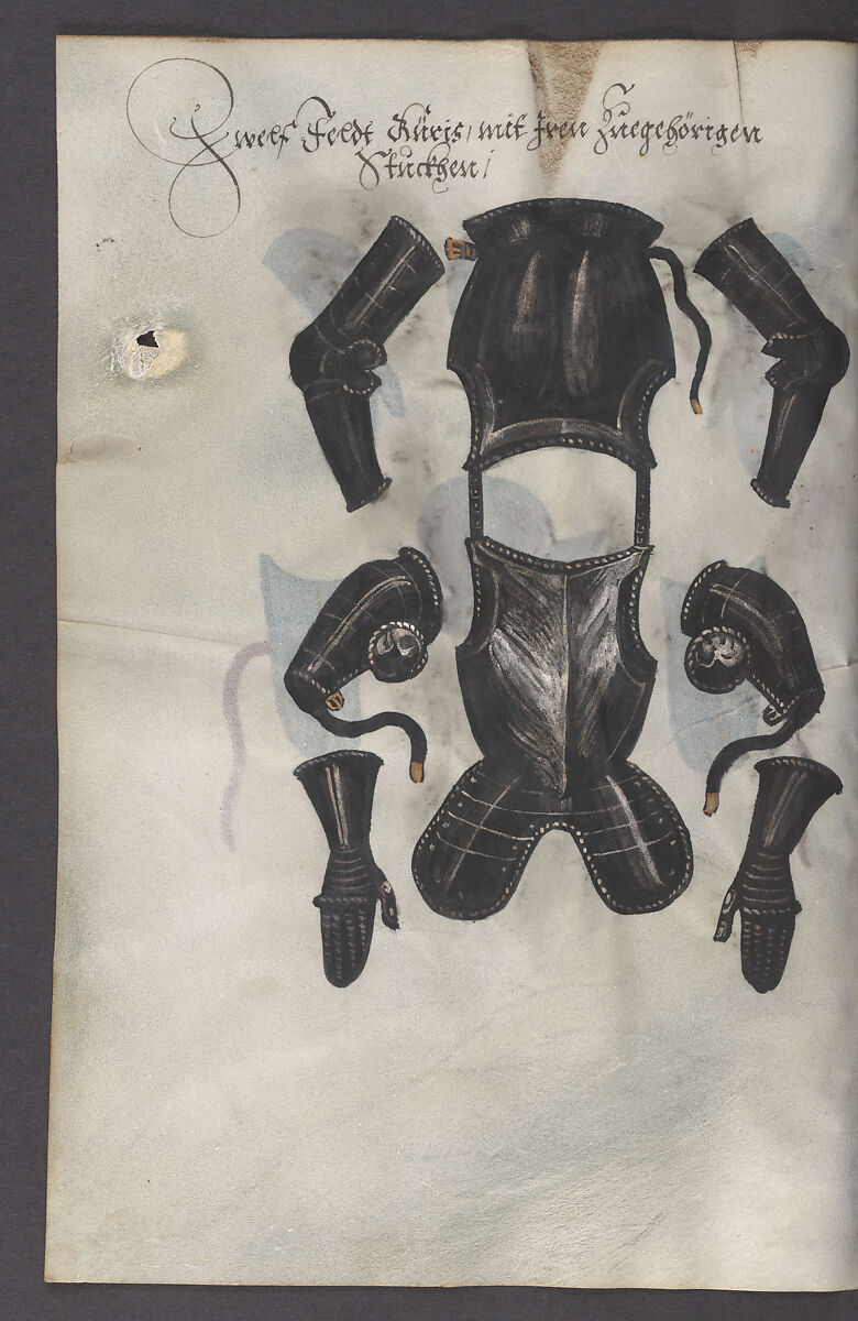 Illustrated Manuscript Inventory of an Armory for Sale by Lottery, Vellum, German