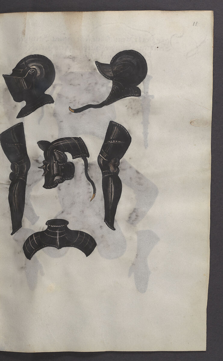 Illustrated Manuscript Inventory of an Armory for Sale by Lottery, Vellum, German