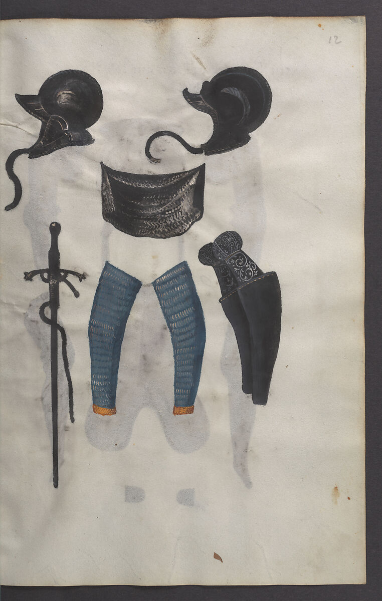 Illustrated Manuscript Inventory of an Armory for Sale by Lottery, Vellum, German