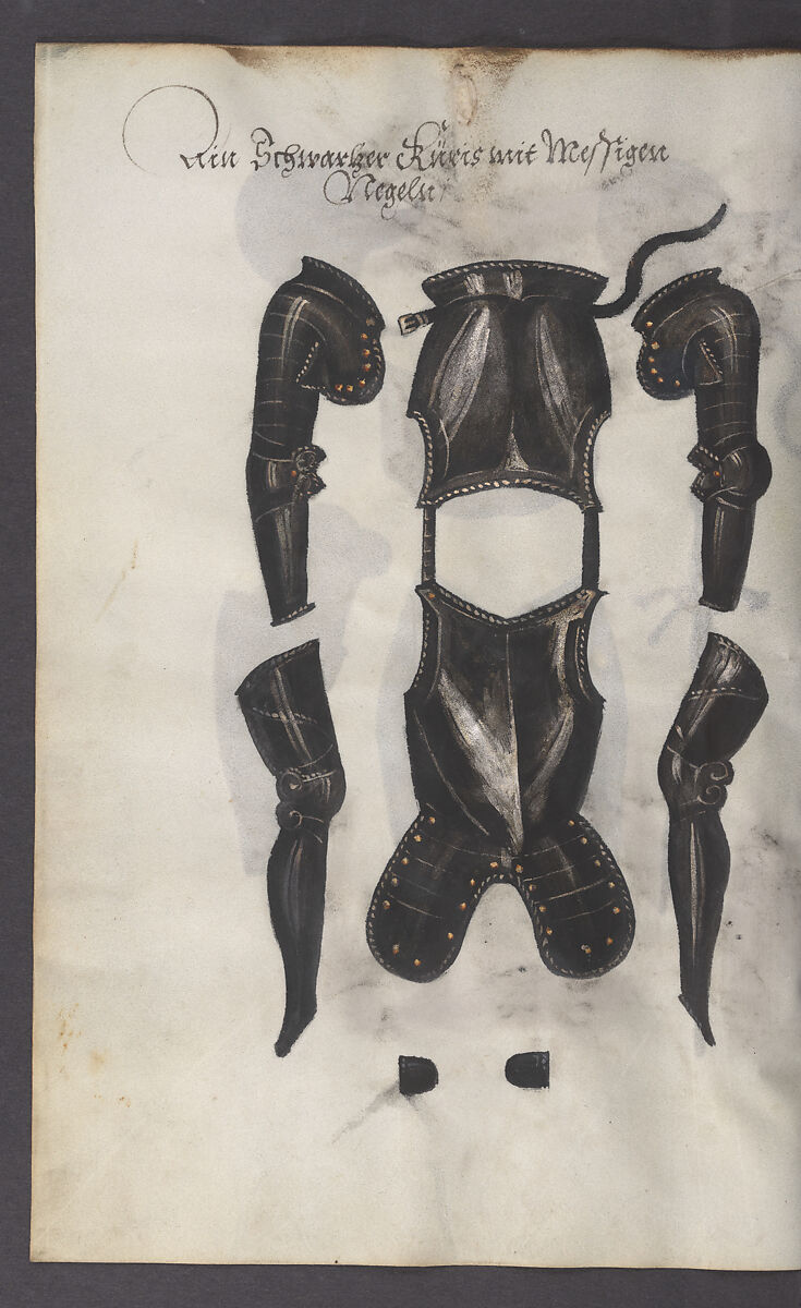 Illustrated Manuscript Inventory of an Armory for Sale by Lottery, Vellum, German