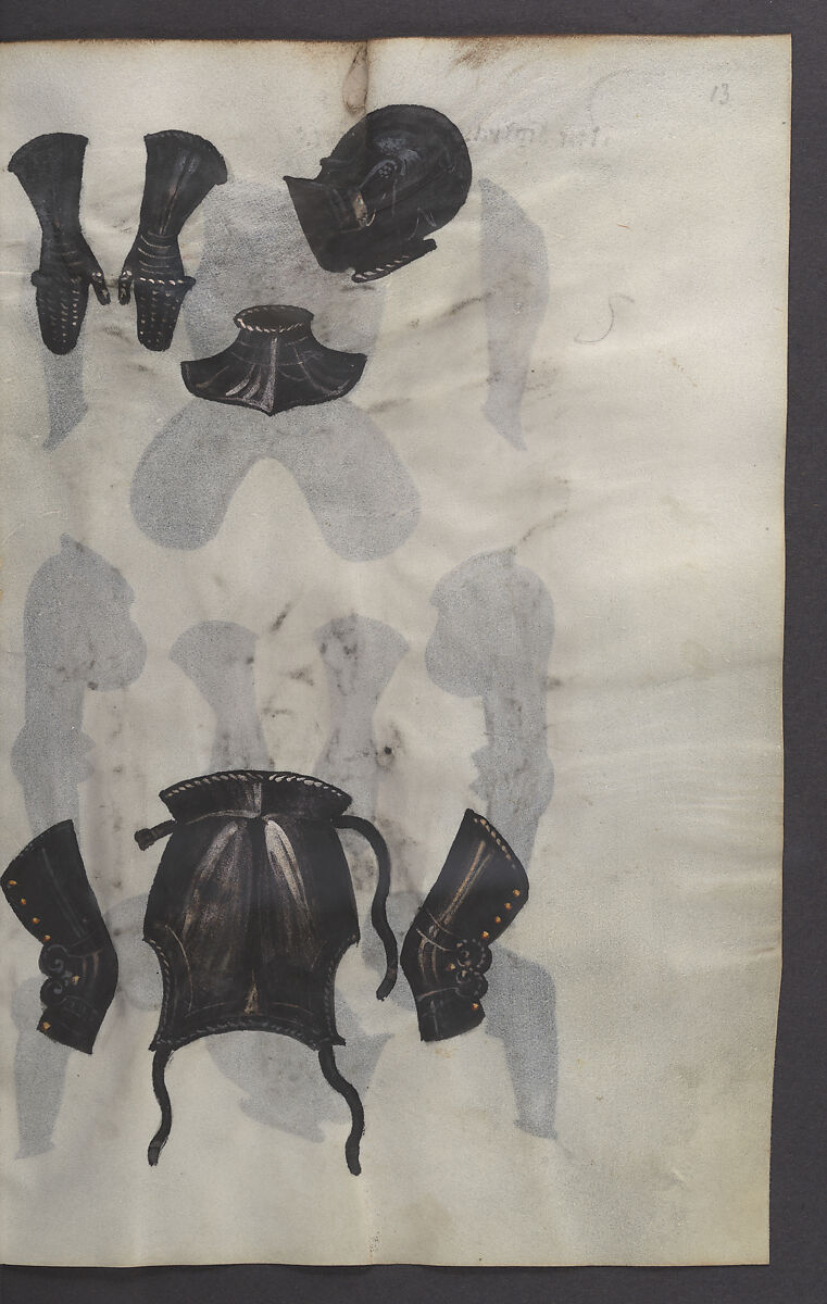 Illustrated Manuscript Inventory of an Armory for Sale by Lottery, Vellum, German