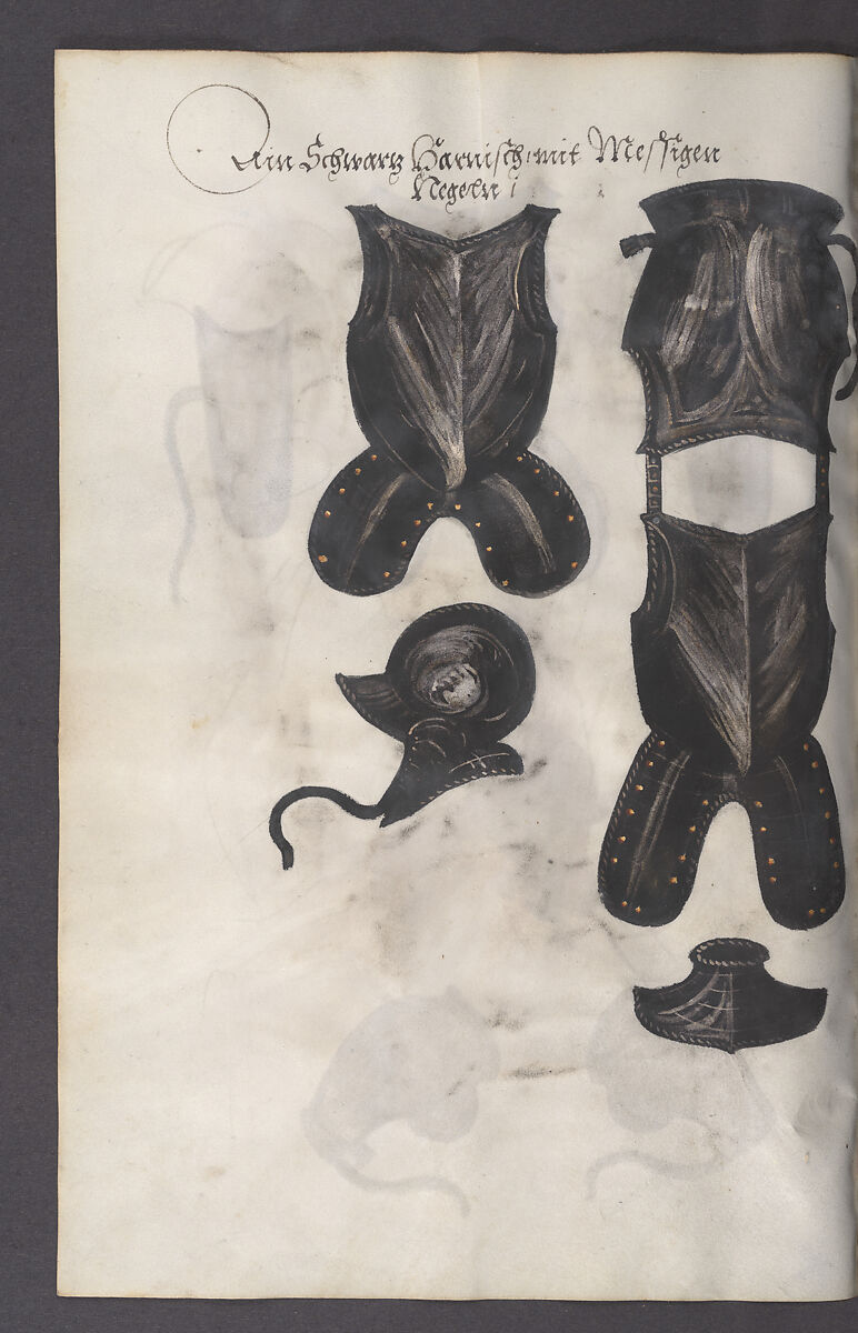 Illustrated Manuscript Inventory of an Armory for Sale by Lottery, Vellum, German