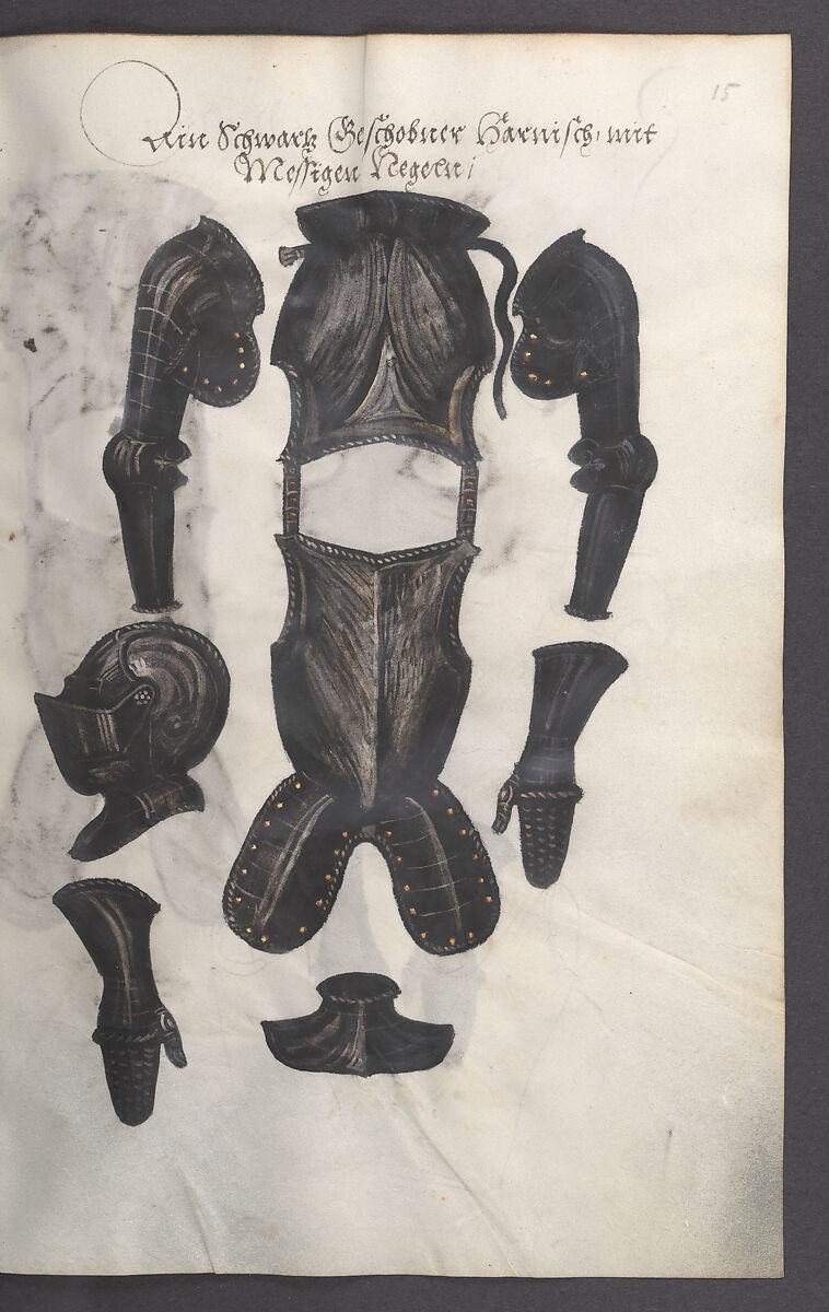 Illustrated Manuscript Inventory of an Armory for Sale by Lottery, Vellum, German