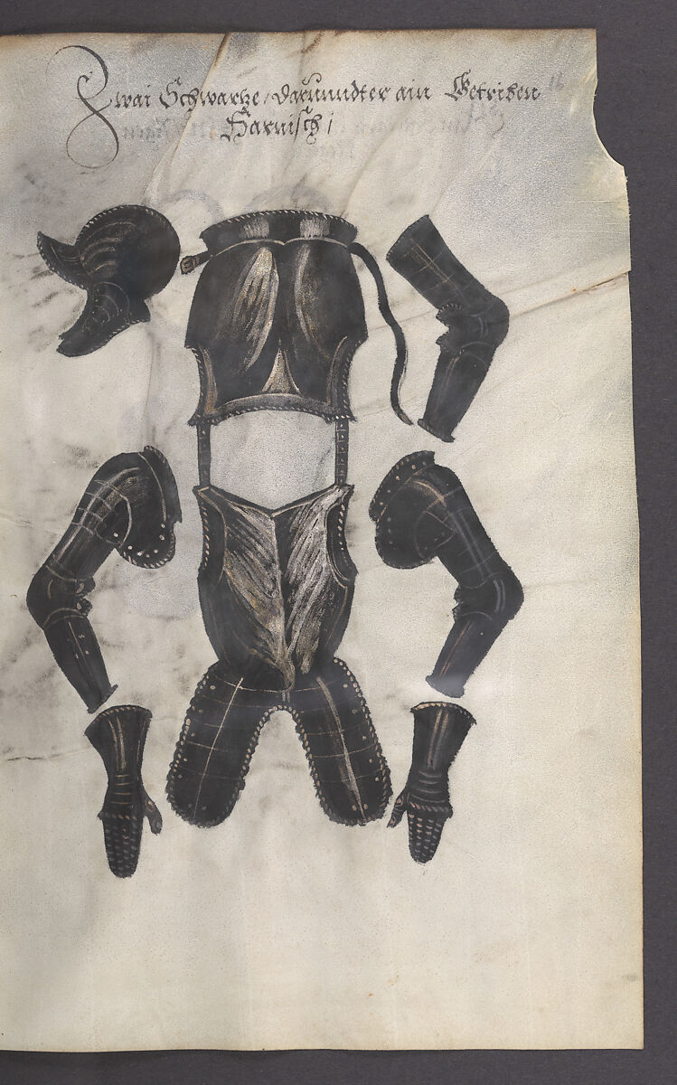 Illustrated Manuscript Inventory of an Armory for Sale by Lottery, Vellum, German