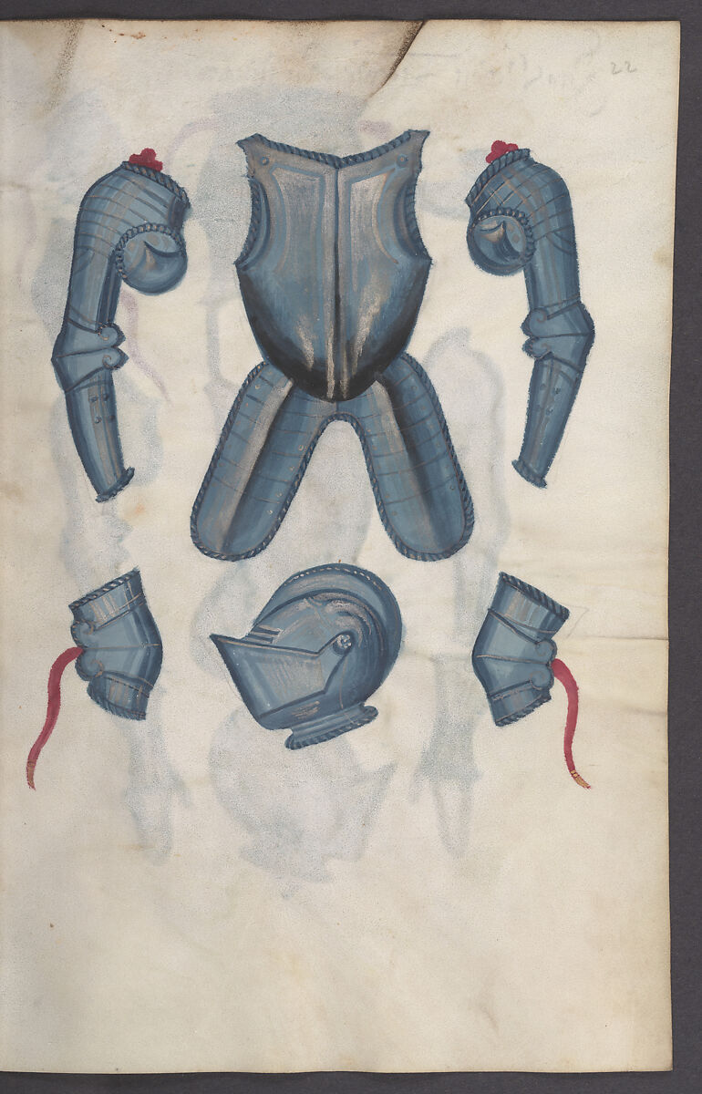 Illustrated Manuscript Inventory of an Armory for Sale by Lottery, Vellum, German