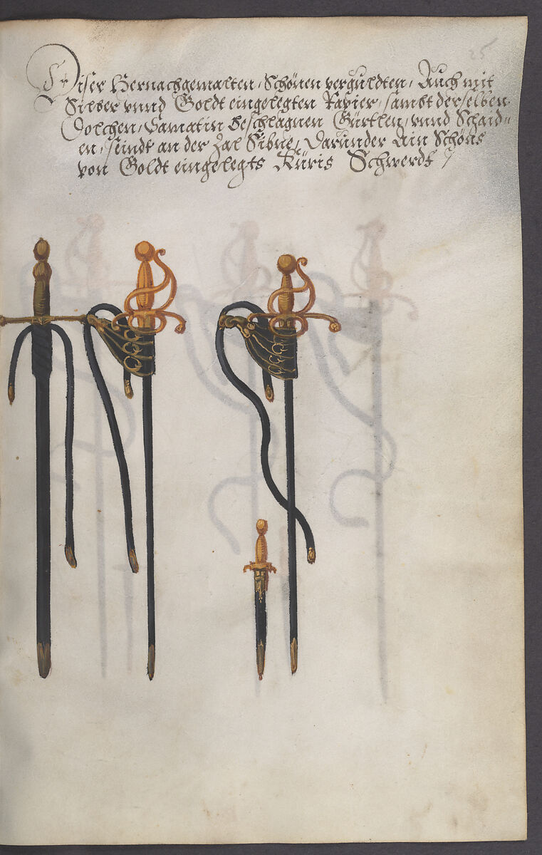 Illustrated Manuscript Inventory of an Armory for Sale by Lottery, Vellum, German