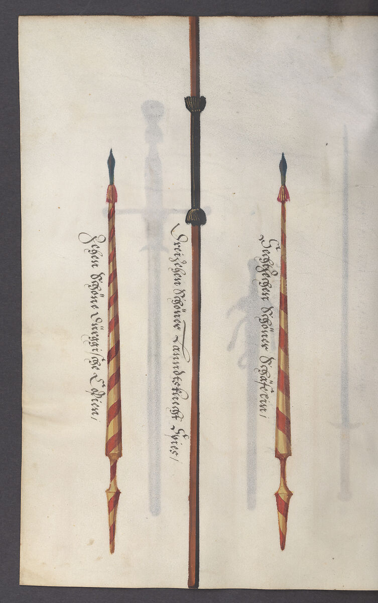 Illustrated Manuscript Inventory of an Armory for Sale by Lottery, Vellum, German