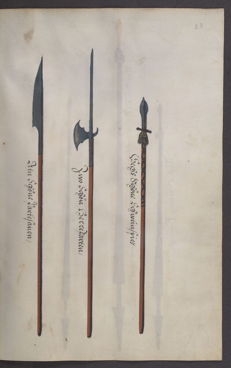 Illustrated Manuscript Inventory of an Armory for Sale by Lottery, Vellum, German